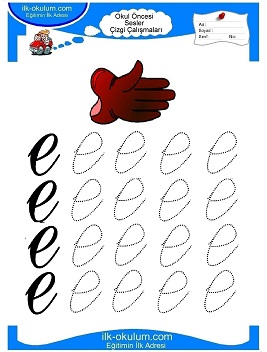 Çocuklar İçin Sesler Çizgi Çalışmaları Çalışma Sayfaları 